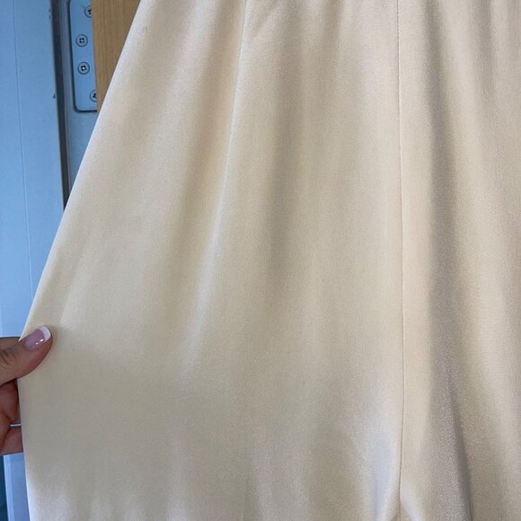 Omo Norma Kamali Vintage Womens Trousers Size 8 Cream Cropped Pleated High Rise - Picture 6 of 16